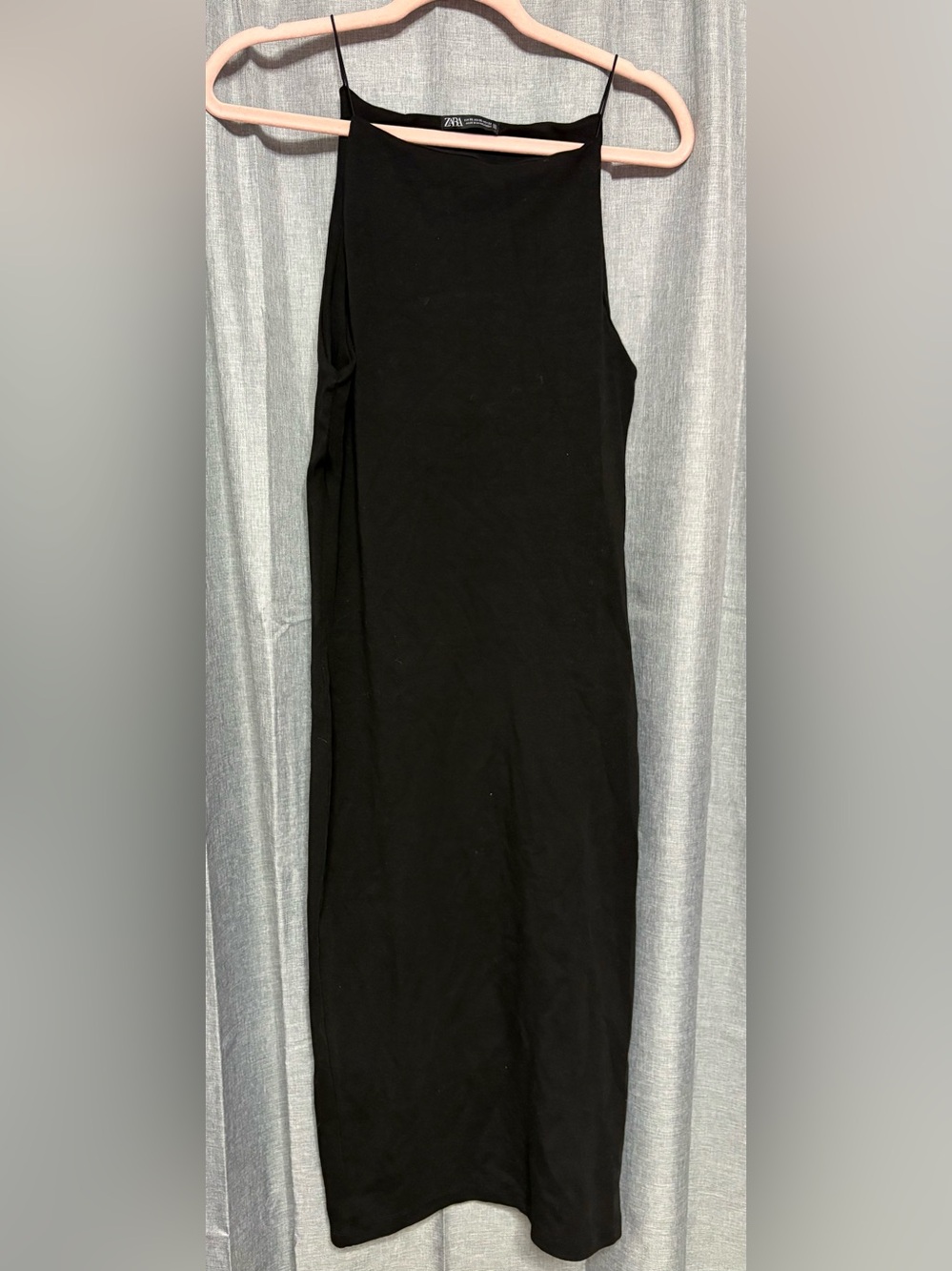 Zara Black Midi Bodycon Dress